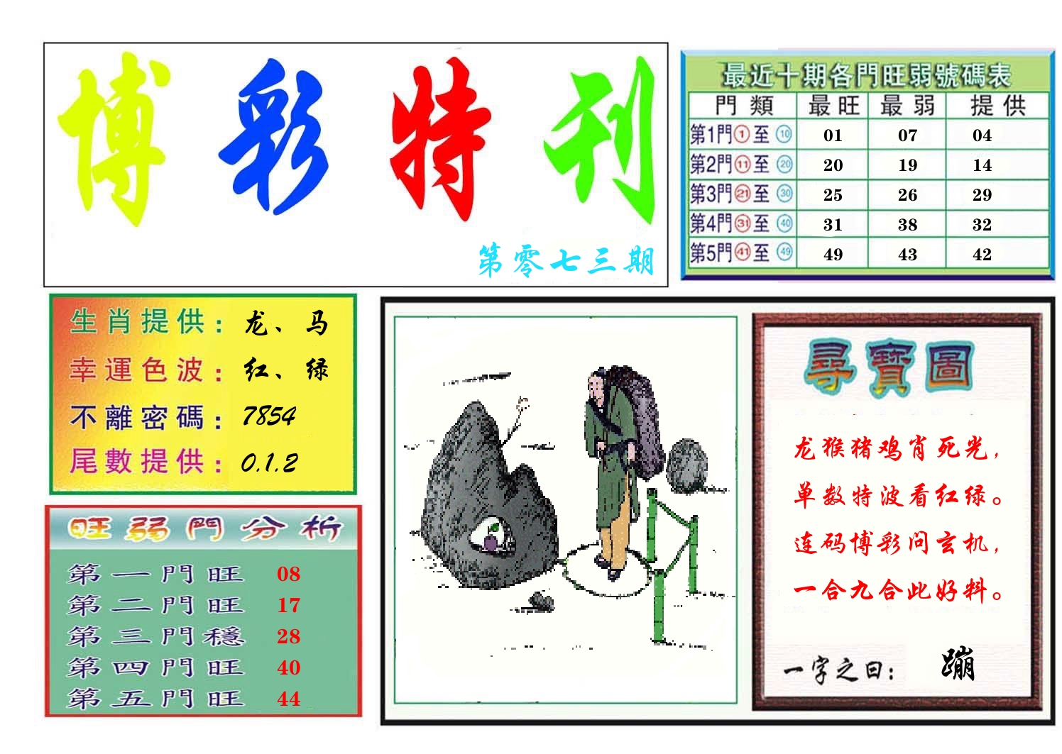 博彩特刊 第74期