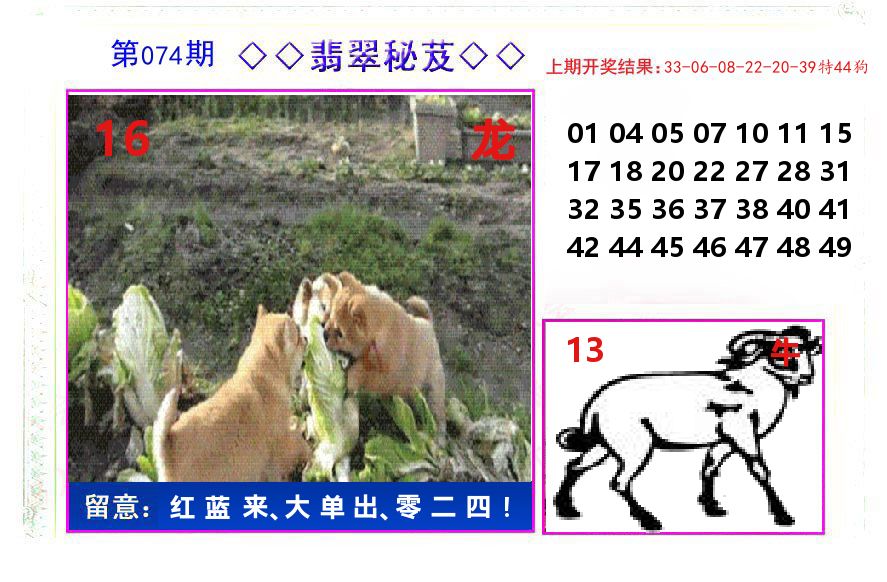 翡翠秘芨 第74期