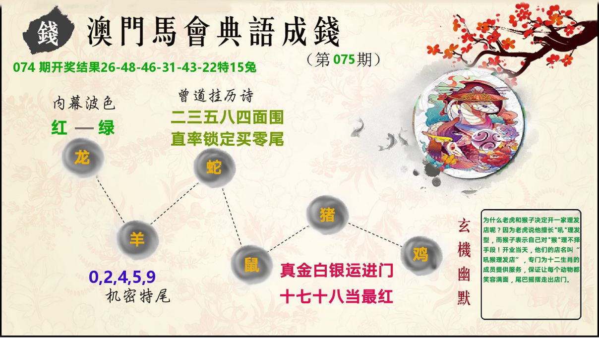典语成钱 第75期