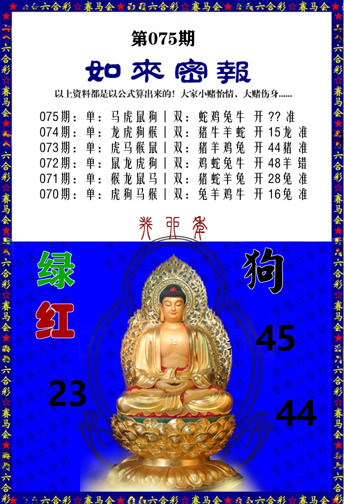 如来密报 第75期