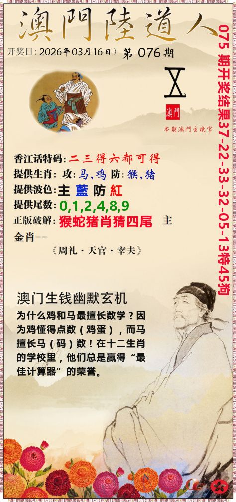澳门陆道人 第76期