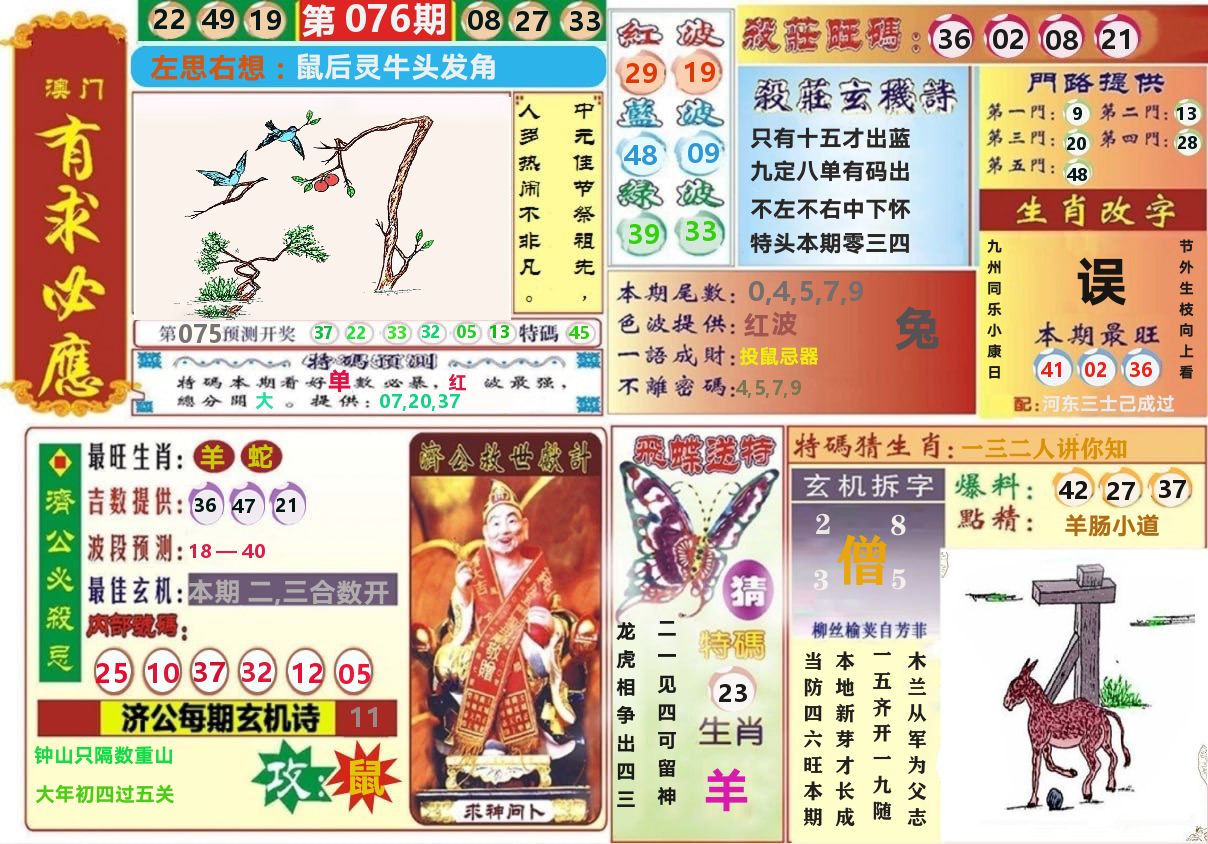 澳门有求必应 第76期