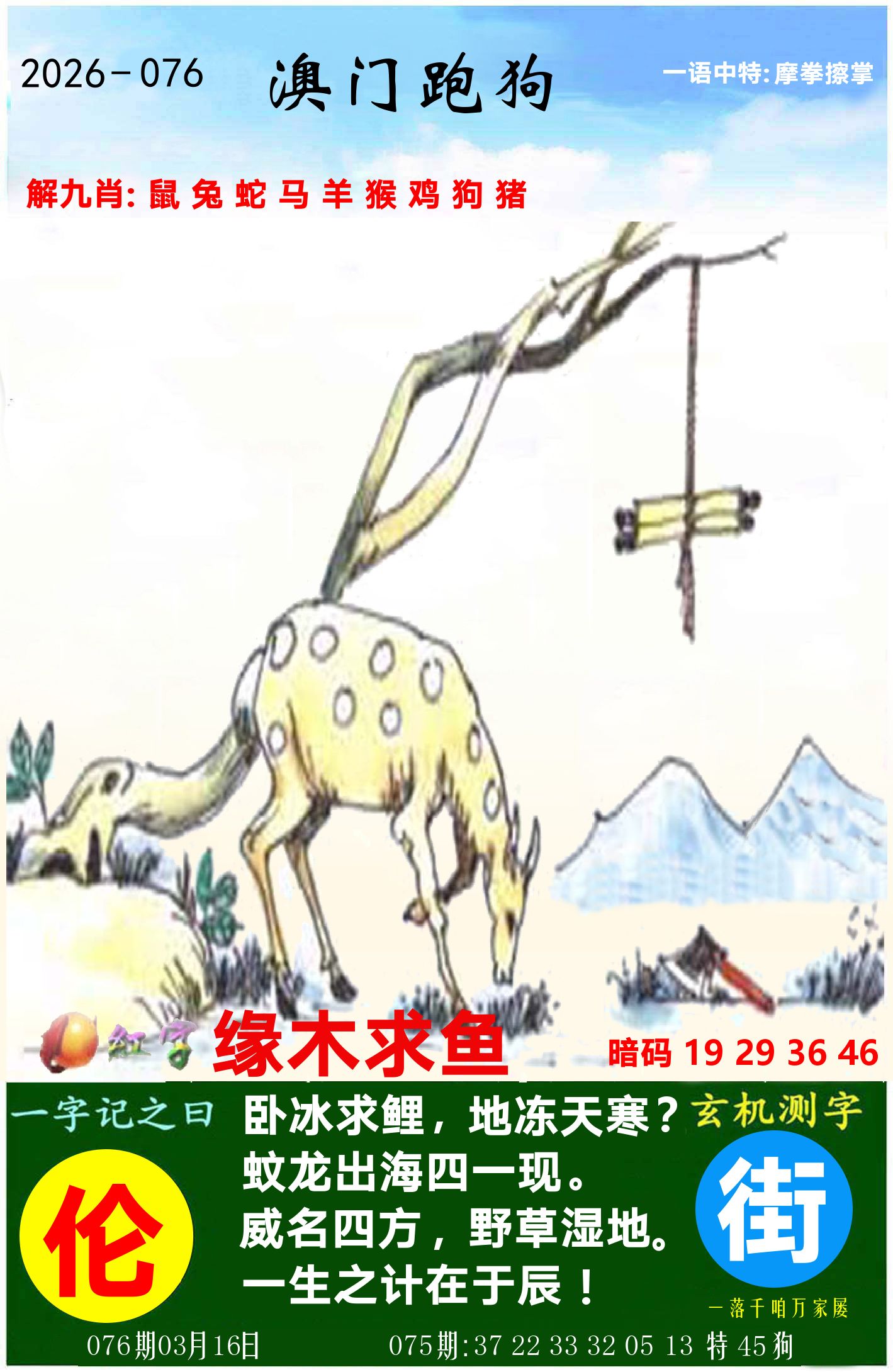 澳门跑狗图 第76期