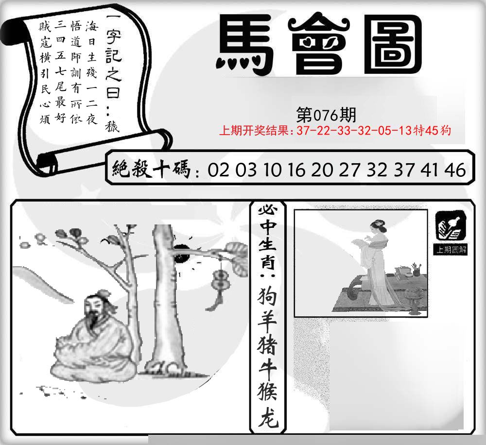 马会图 第76期
