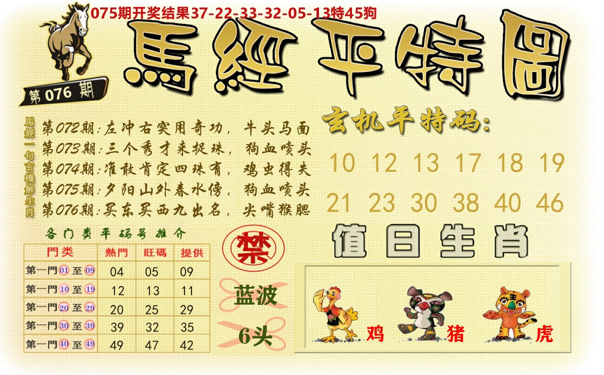 澳门平特图 第76期