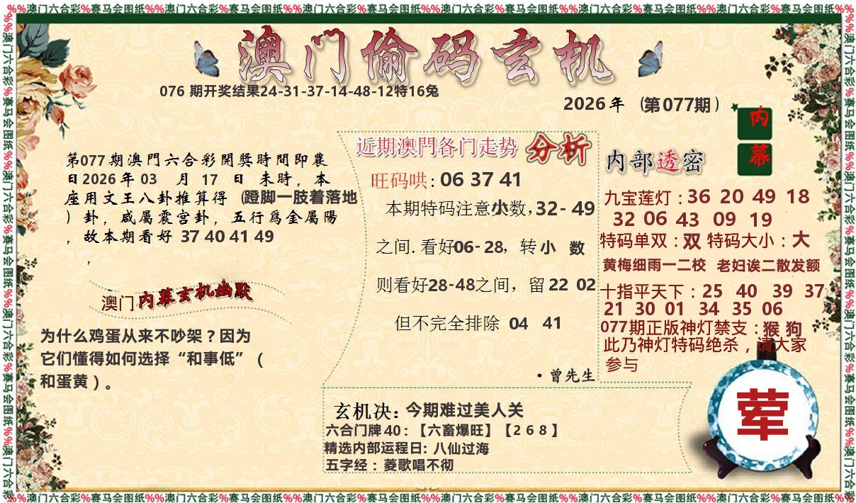 偷码玄机 第77期