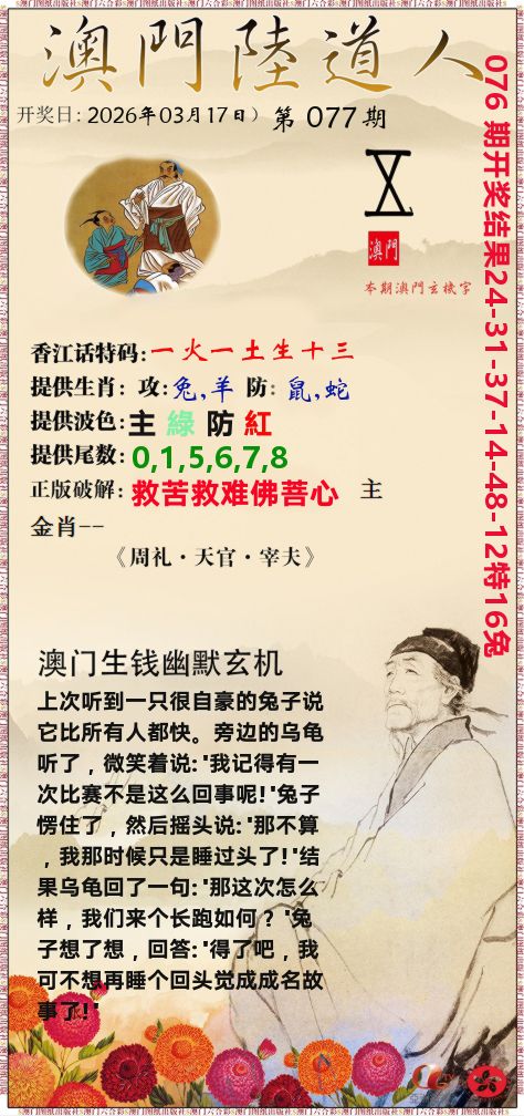 澳门陆道人 第77期