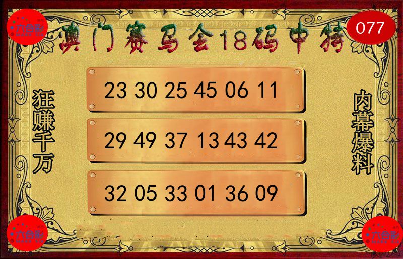 赛马会18码 第77期