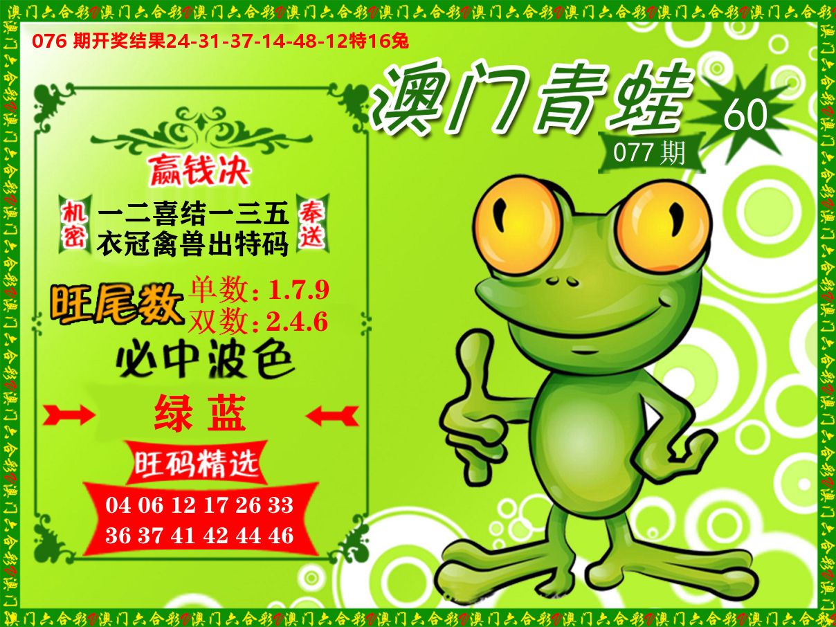 青蛙系列60 第77期