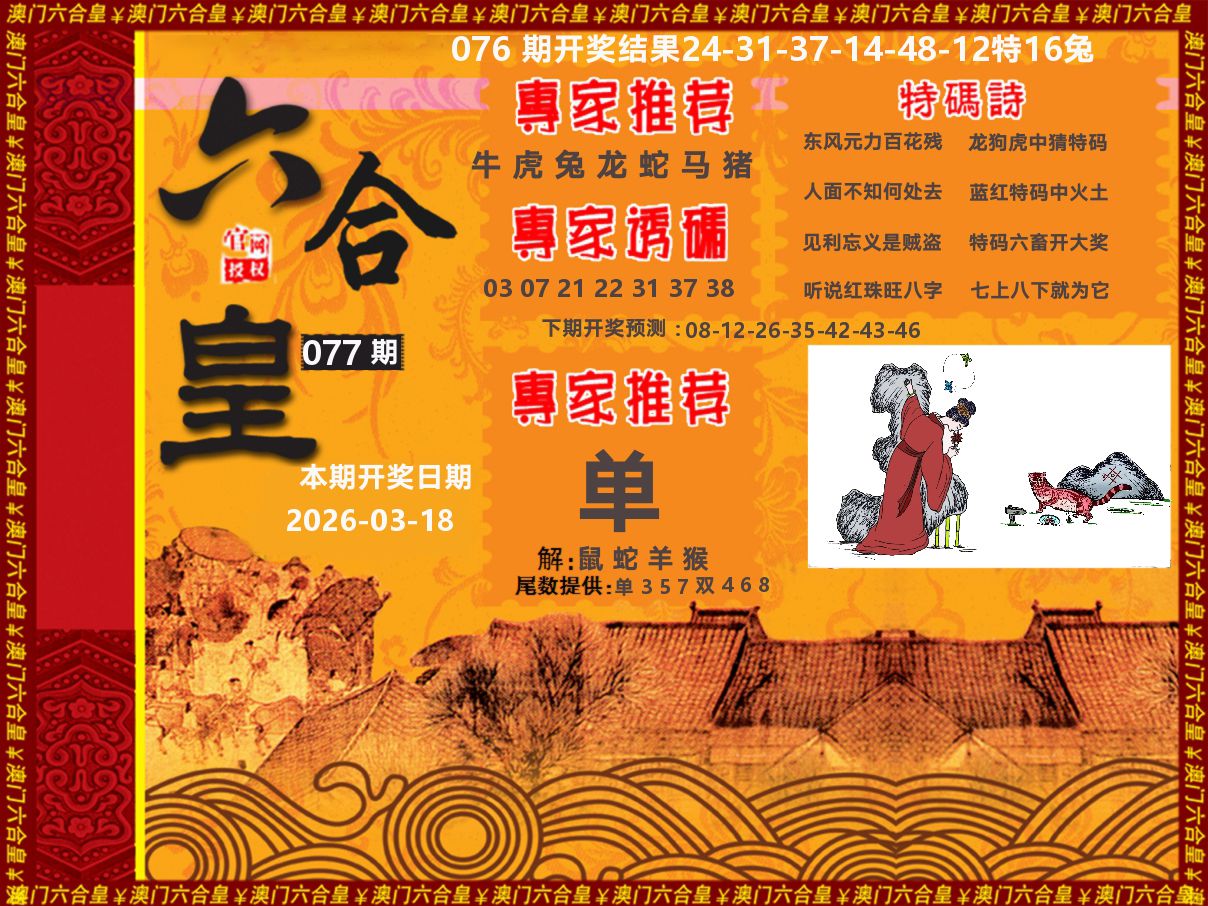六合皇系列 第77期