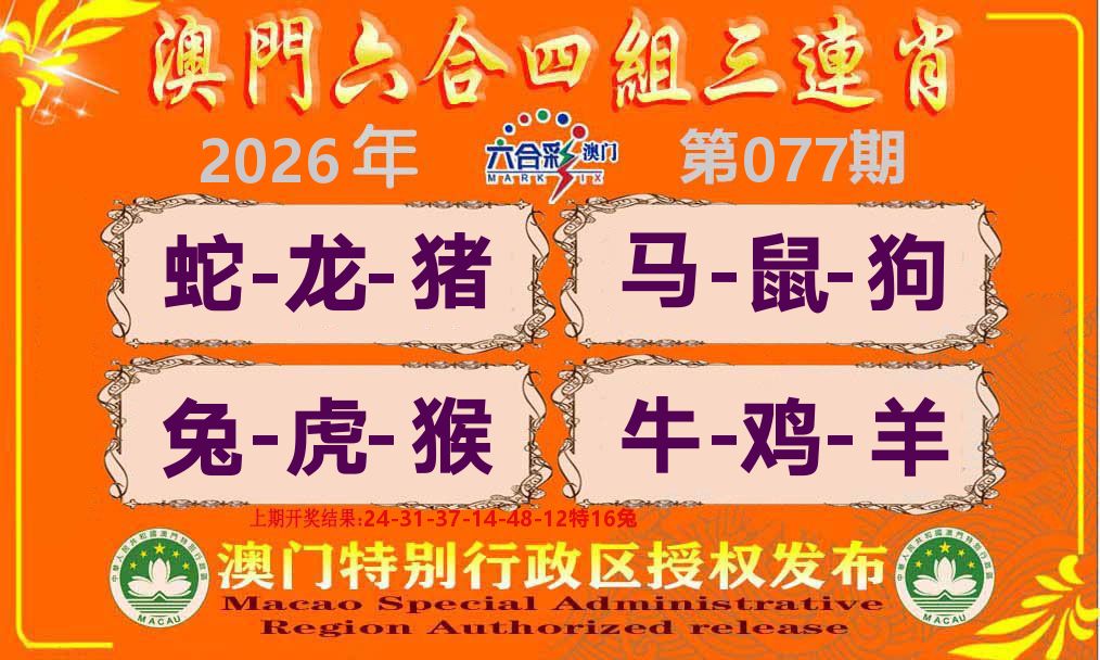 六合三连肖 第77期