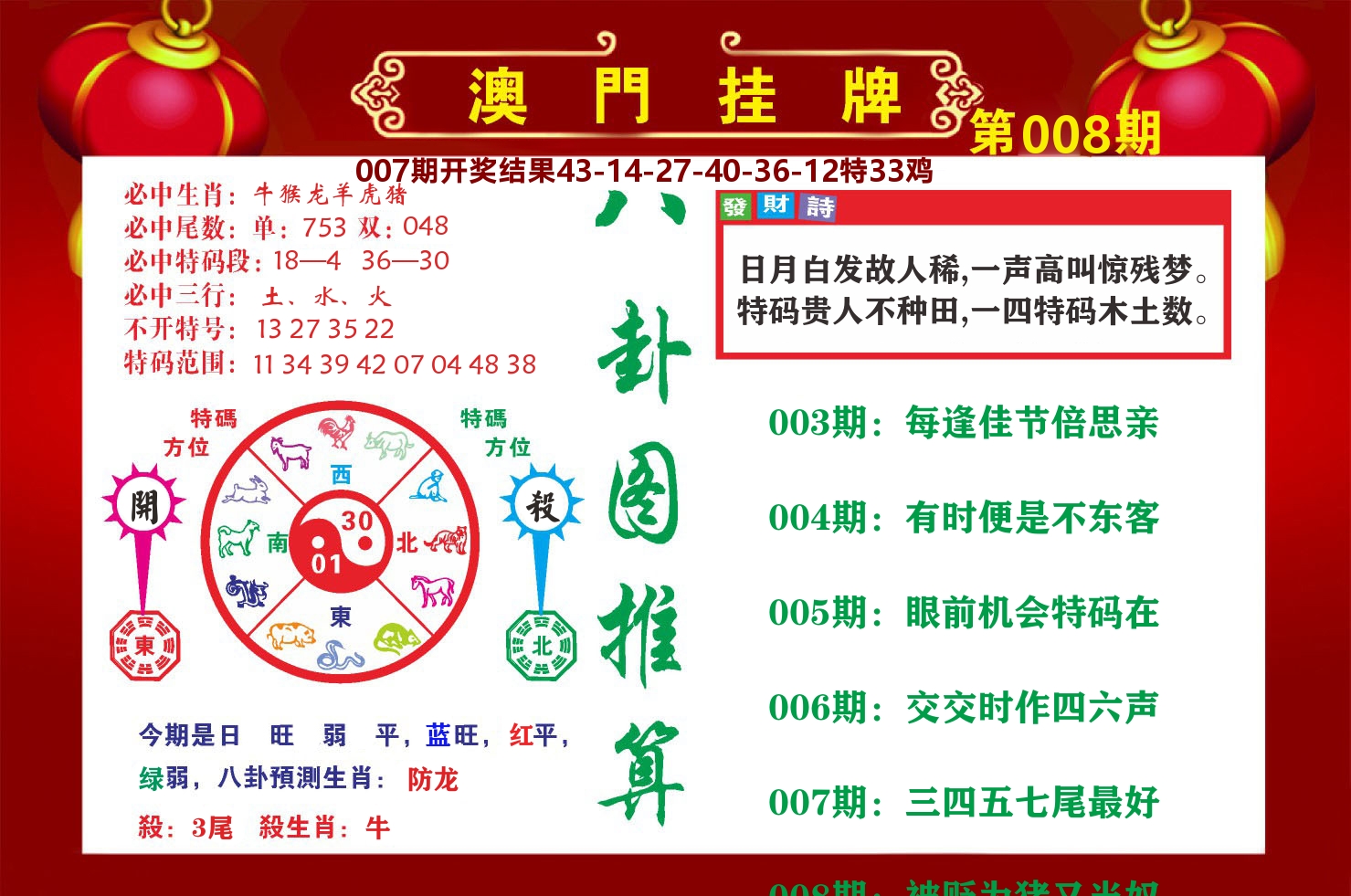 粤彩联盟B 第8期