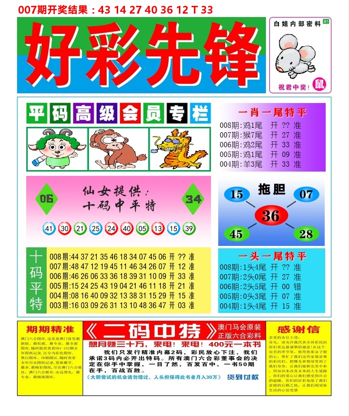 好彩先锋D 第8期