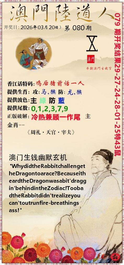澳门陆道人 第80期