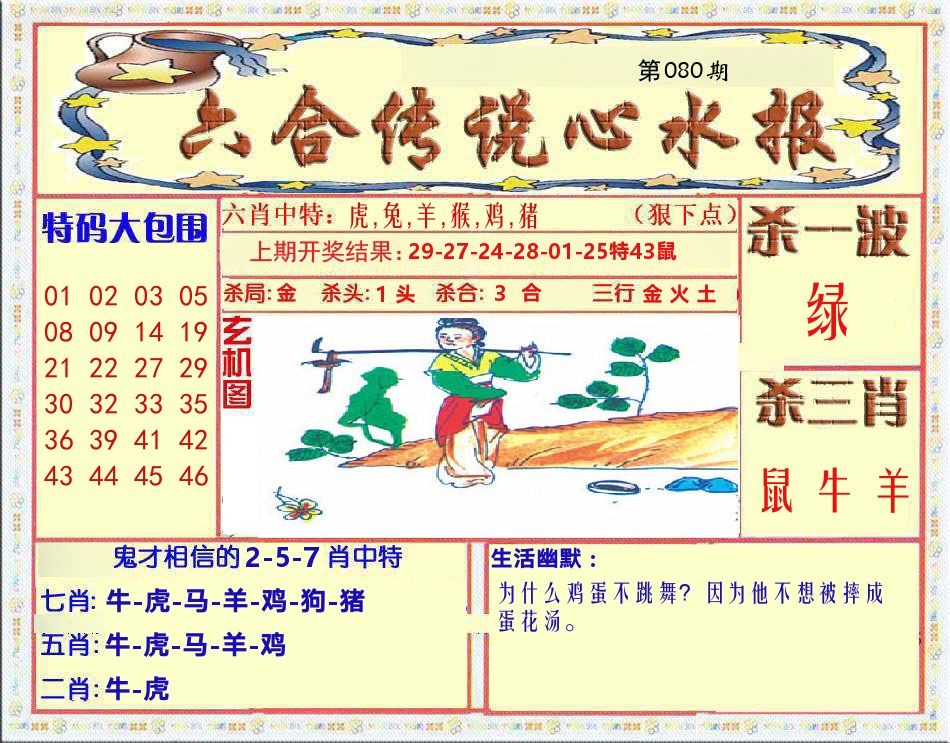 六合传说心水报 第80期