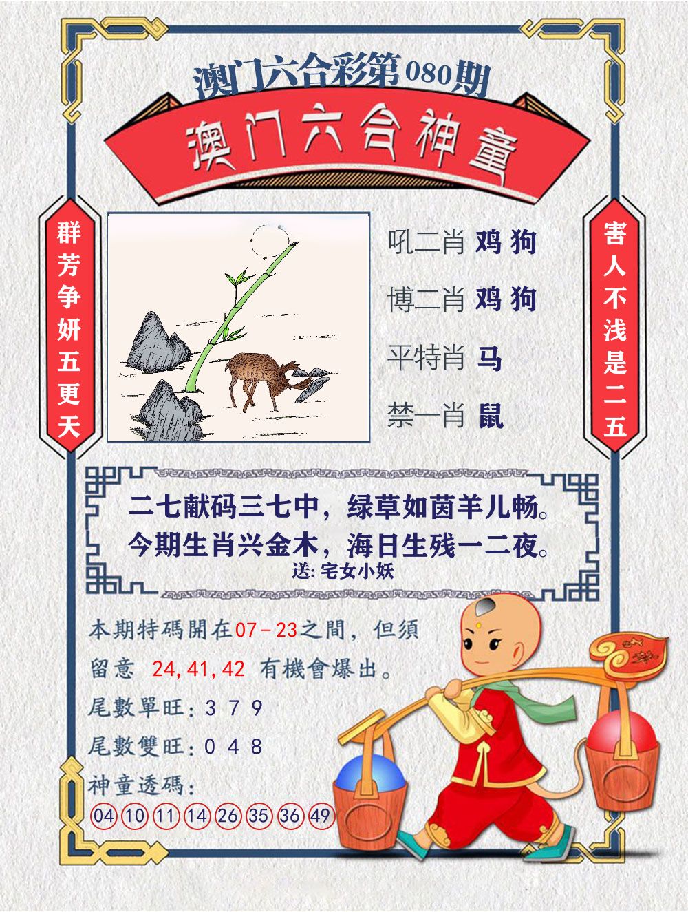 六合神童 第80期