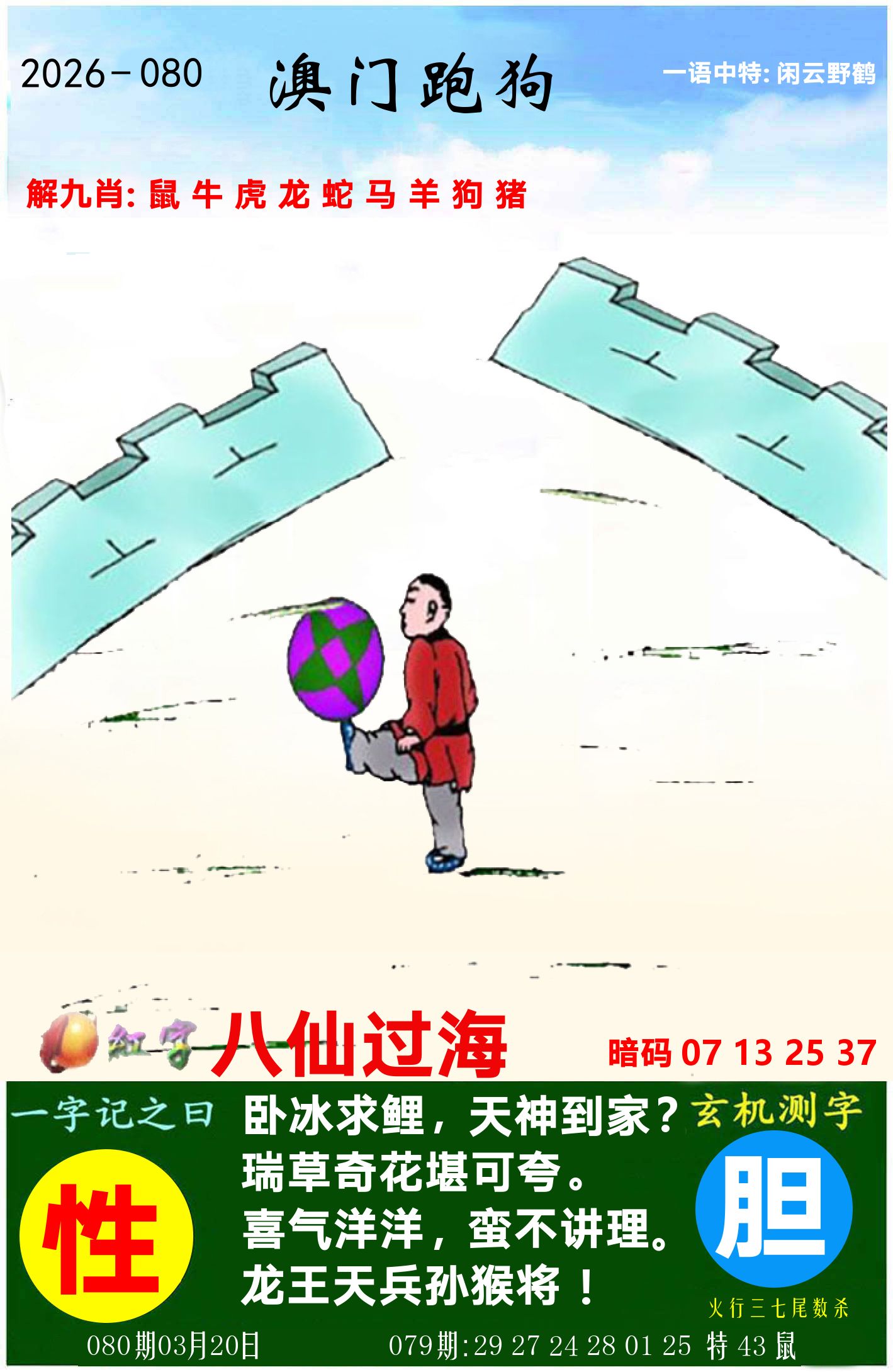 澳门跑狗图 第80期