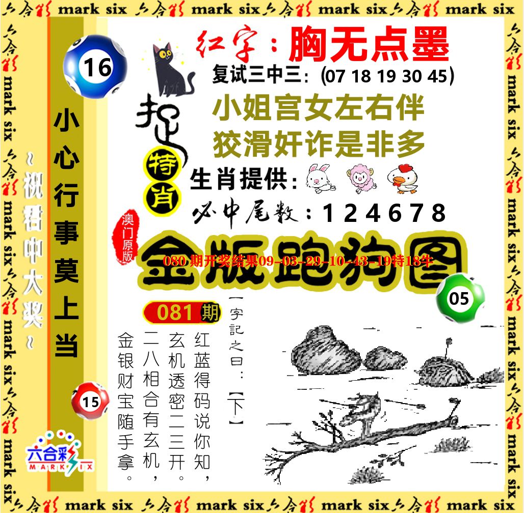 金版跑狗图 第81期