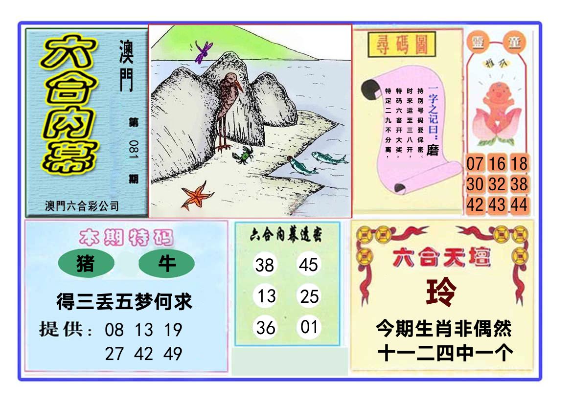 六合内幕 第81期