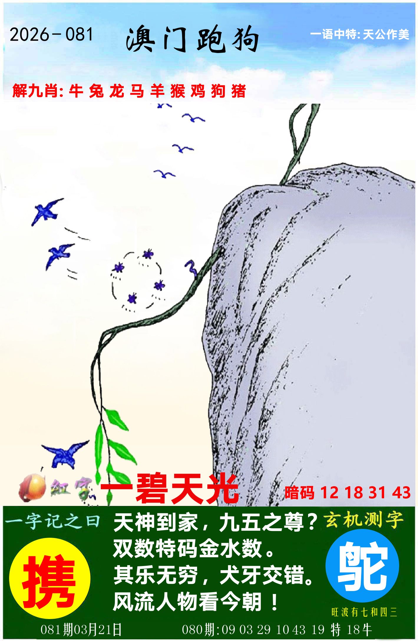 澳门跑狗图 第81期