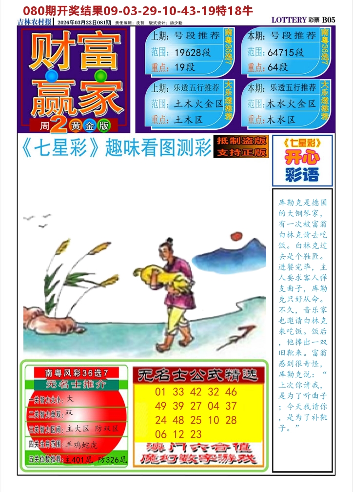 七星彩图A 第81期