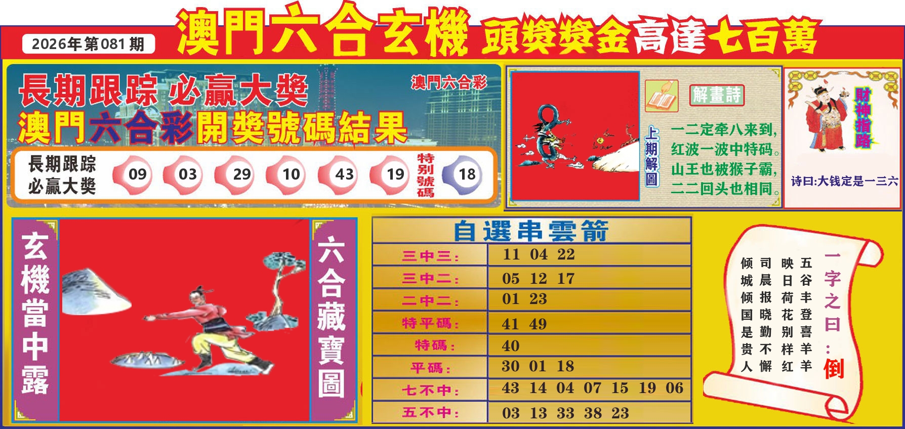 七星彩图C 第81期