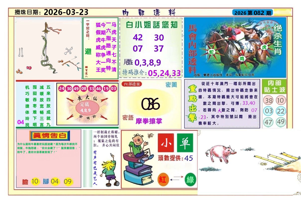澳门内部透料A 第82期