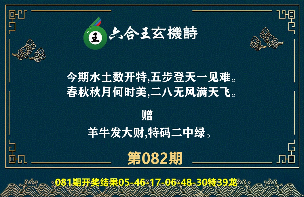 六合王玄机诗 第82期