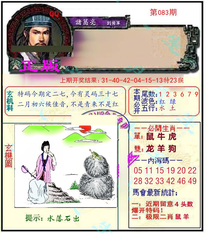 诸葛亮玄机 第83期