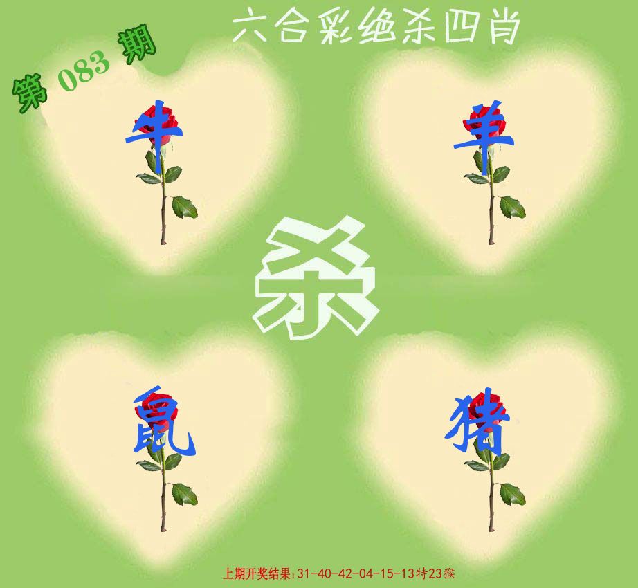 绝杀四肖 第83期