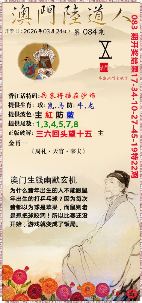 澳门陆道人 第84期