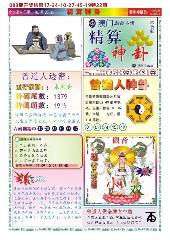 澳门精算神卦 第84期