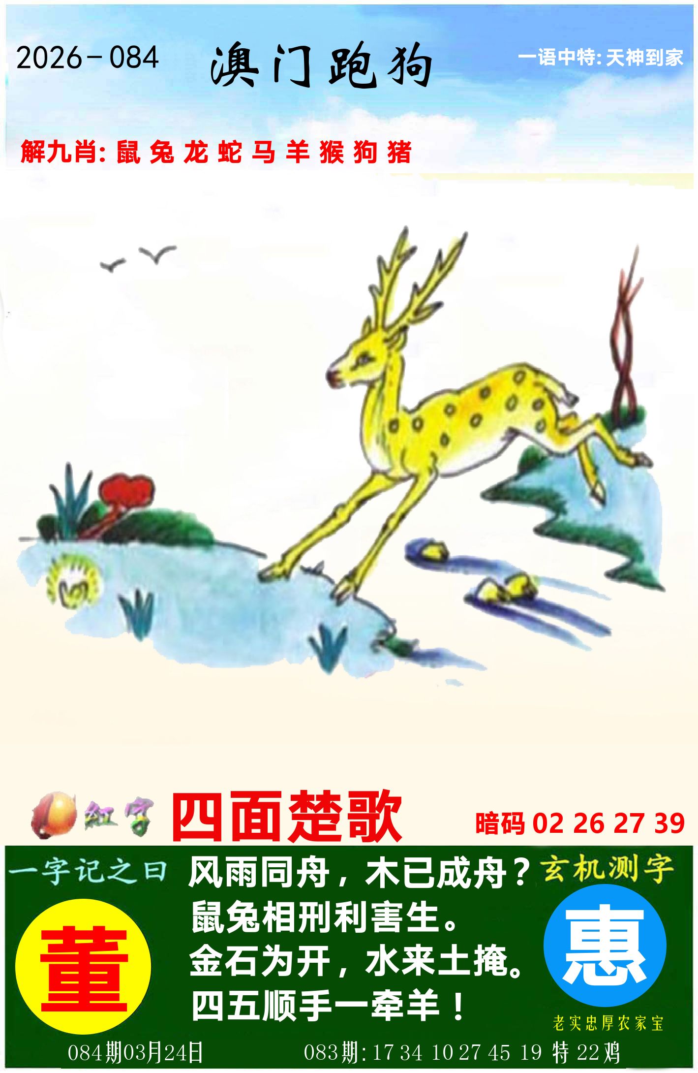 澳门跑狗图 第84期