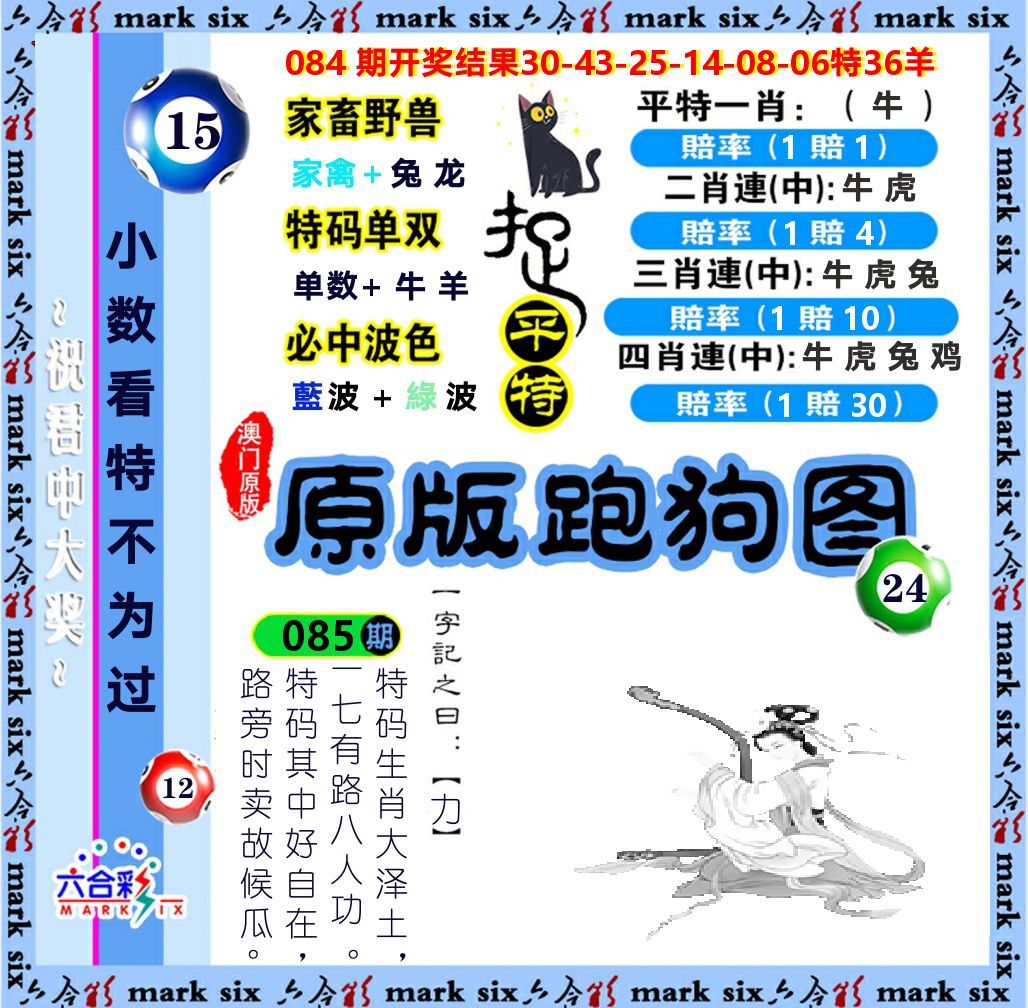 原版跑狗图 第85期