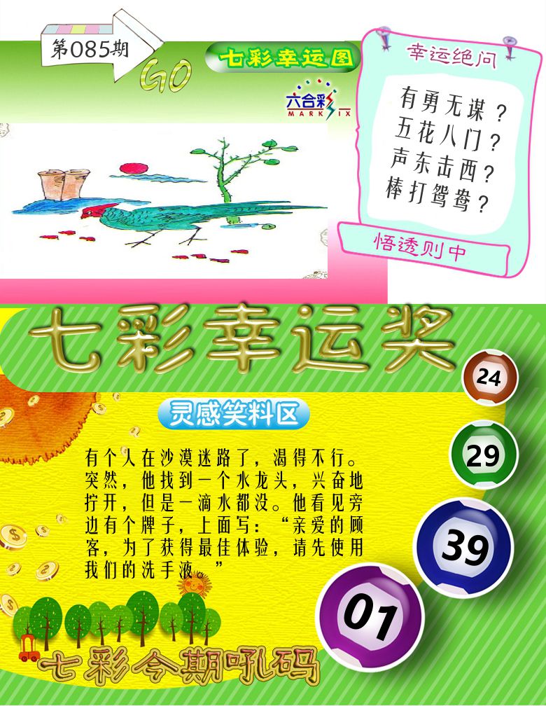七彩幸运奖 第85期