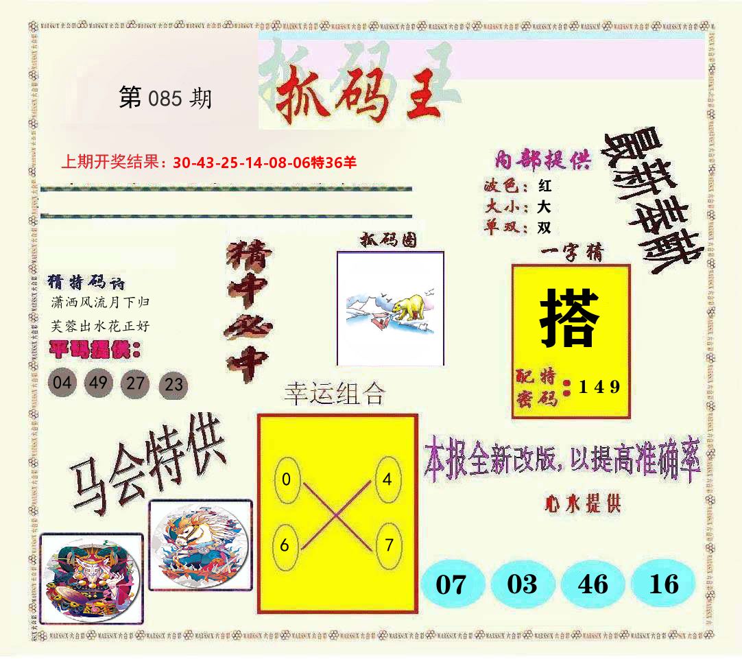 抓码王 第85期