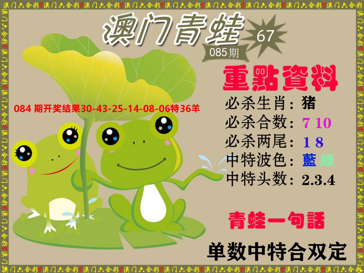青蛙系列67 第85期