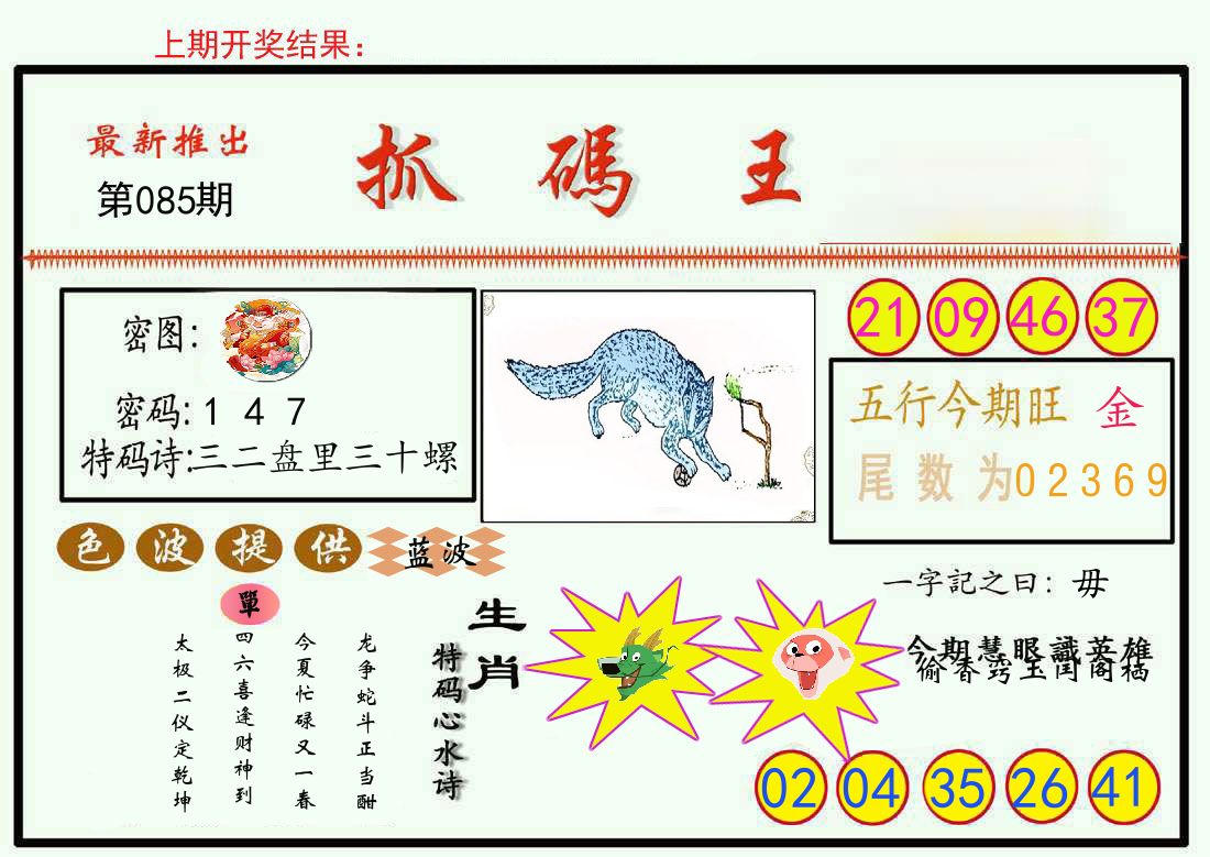 最新抓码王 第85期