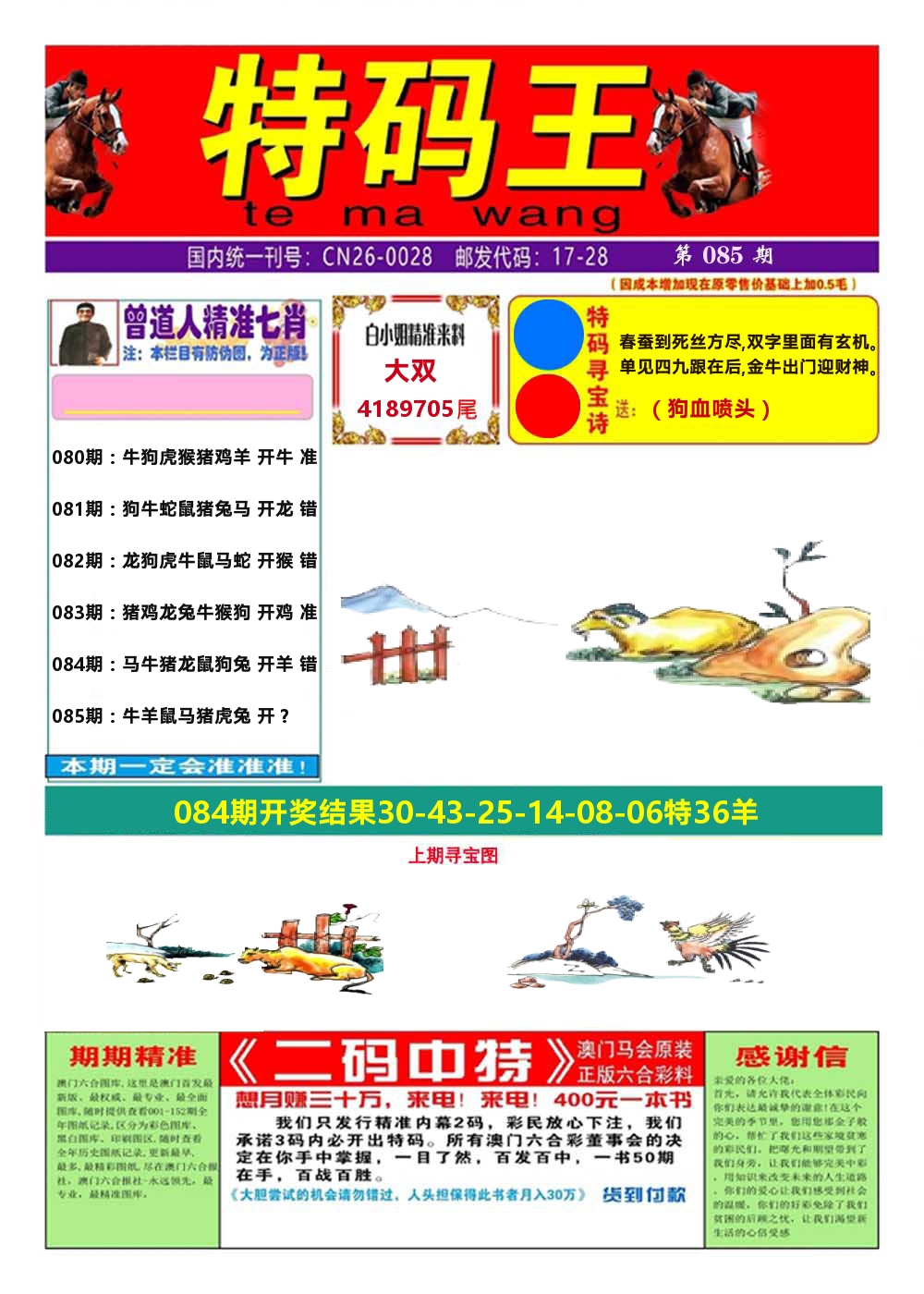 澳门特码王A 第85期