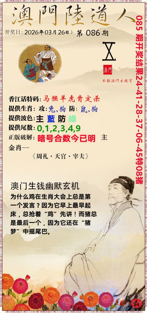 澳门陆道人 第86期