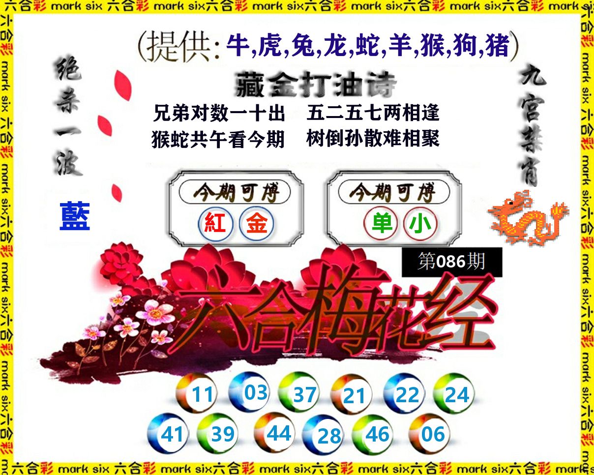 六合梅花经 第86期