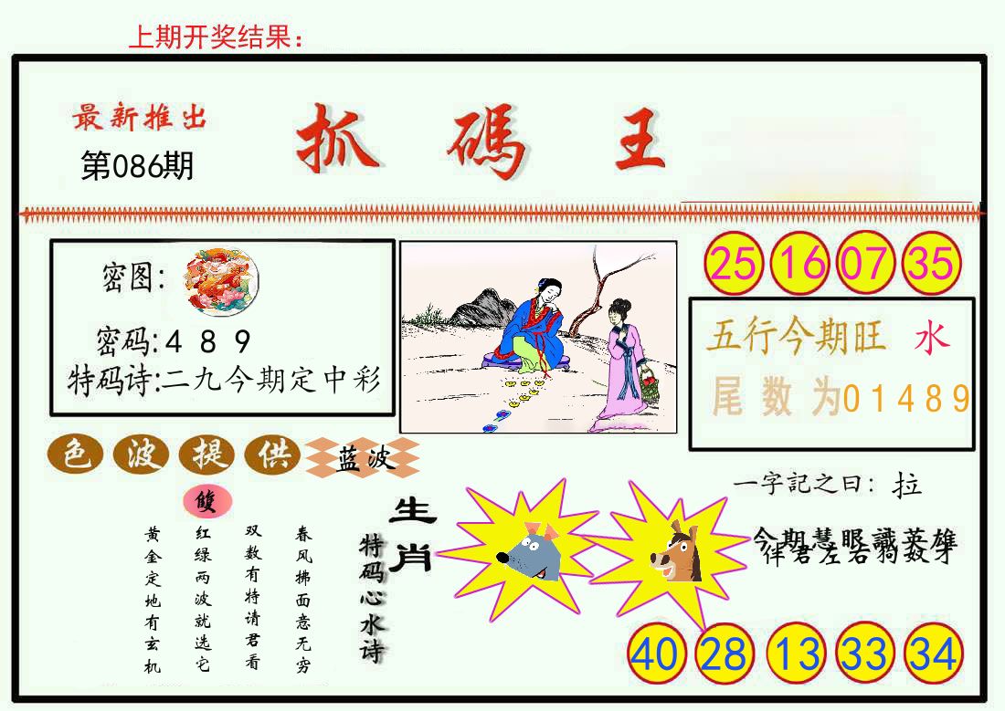 最新抓码王 第86期