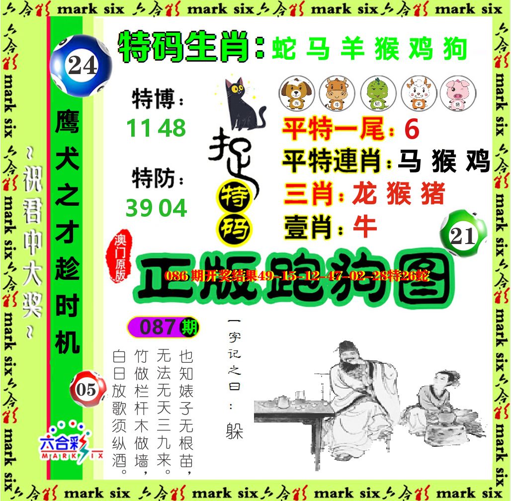 正版跑狗图 第87期