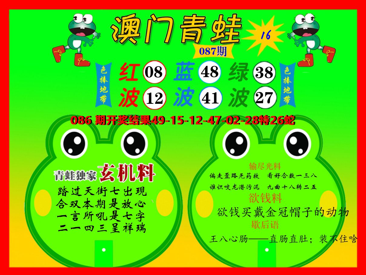 青蛙系列16 第87期
