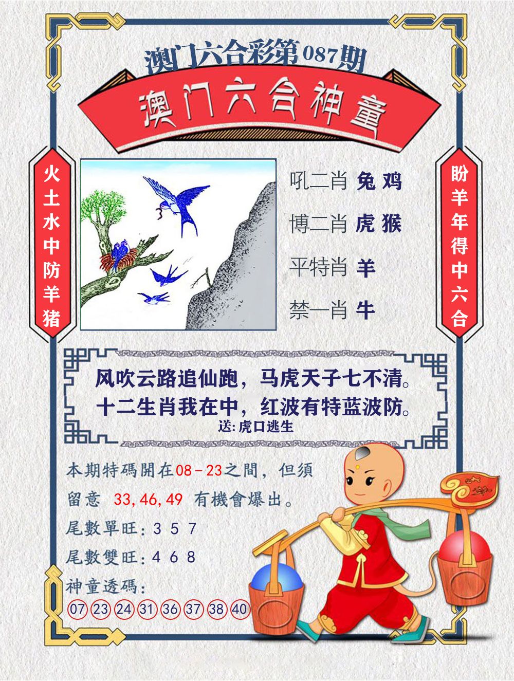 六合神童 第87期