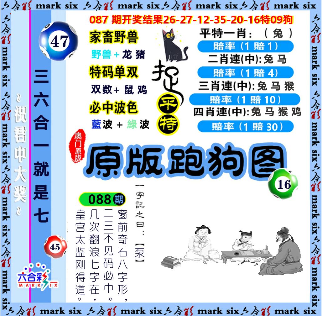 原版跑狗图 第88期
