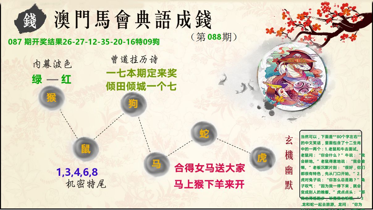 典语成钱 第88期