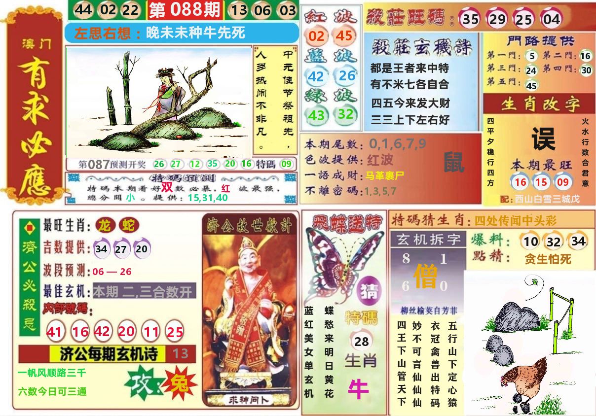澳门有求必应 第88期