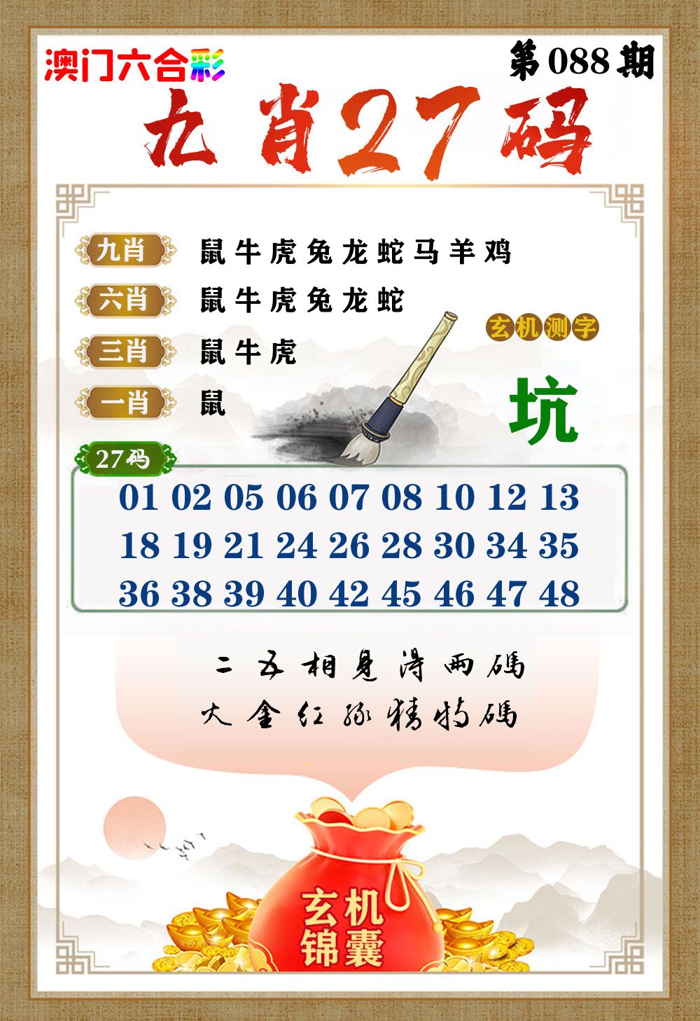 玄机锦囊 第88期
