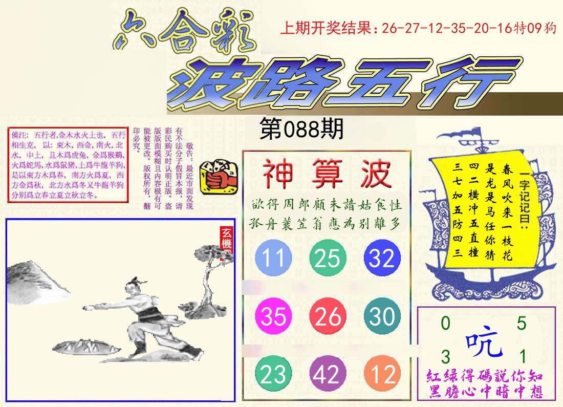波路五行 第88期